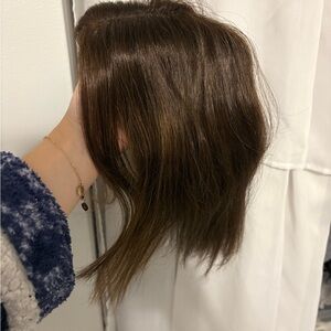 Women’s HUMAN Hair Topper JR Collection - Natural Brown, Clip on